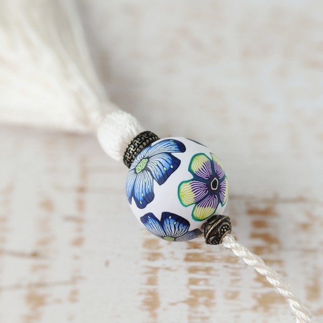しゅがさま売約済み 帯飾り〈孔雀の羽根の花・Blue×Green〉-eastgate.mk