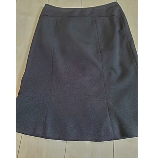 イマージュ(IMAGE)の黒 シンプルスカート　サイズ5(ひざ丈スカート)