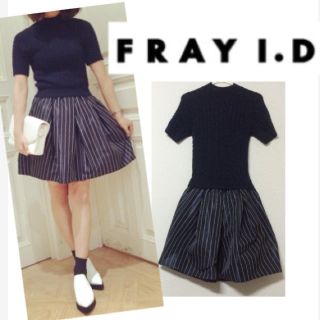 フレイアイディー(FRAY I.D)の2014AW♡コンビワンピ(ひざ丈ワンピース)