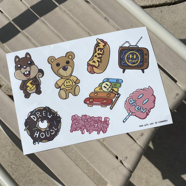 Supreme(シュプリーム)のDrewhouse Sticker Sheet インテリア/住まい/日用品の文房具(シール)の商品写真