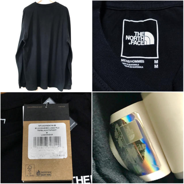 THE NORTH FACE(ザノースフェイス)のアームロゴ♪ XXL相当 新品 ノースフェイス ロンT 黒 メンズのトップス(Tシャツ/カットソー(七分/長袖))の商品写真