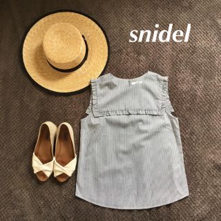 スナイデル(SNIDEL)のスナイデル　トップス　ノースリーブ　ストライプ(シャツ/ブラウス(半袖/袖なし))