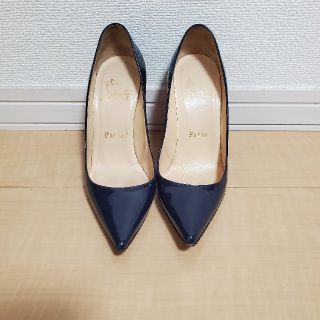 クリスチャンルブタン(Christian Louboutin)のルブタン34ハーフ　ネイビー(ハイヒール/パンプス)