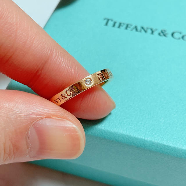 Tiffany & Co.(ティファニー)の値下げ交渉可！Tiffany  バンドリング　ダイヤ　ピンクゴールド レディースのアクセサリー(リング(指輪))の商品写真