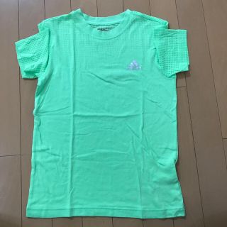 アディダス(adidas)のadidas（climacool）Tシャツ　女児150 ライトグリーン(Tシャツ/カットソー)