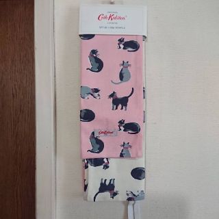 キャスキッドソン(Cath Kidston)のキャス・キッドソン ティータオル2枚組 猫(テーブル用品)