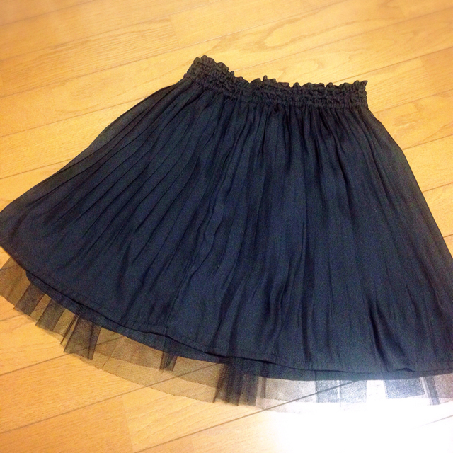 Discoat(ディスコート)の黒チュールスカート レディースのスカート(その他)の商品写真
