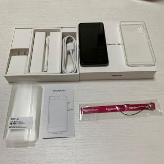 ラクテン(Rakuten)のポテチ様専用　楽天ミニ rakuten mini 黒 ケース付き(スマートフォン本体)