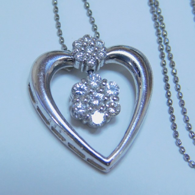 Pt ダイヤ 0.54ct トップ&ネックレス-