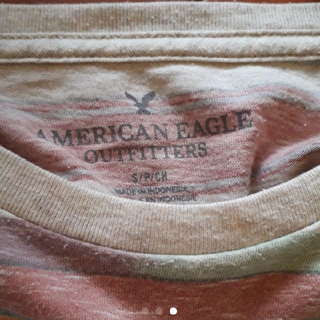 American Eagle(アメリカンイーグル)のアメリカンイーグル　マルチボーダー　ポケットTシャツ メンズのトップス(Tシャツ/カットソー(半袖/袖なし))の商品写真