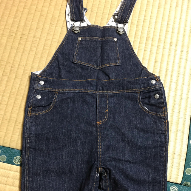 PETIT BATEAU(プチバトー)のデニムサロペット　オーバーオール　プチバトー キッズ/ベビー/マタニティのベビー服(~85cm)(カバーオール)の商品写真