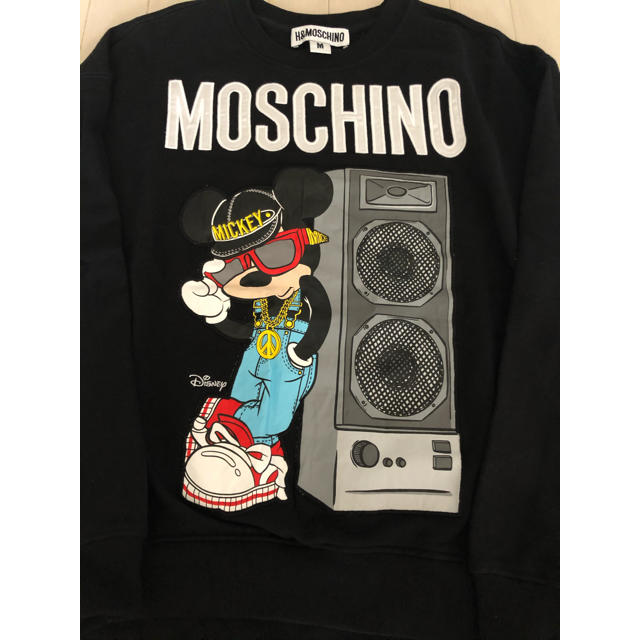 MOSCHINO(モスキーノ)の【Mサイズ】MOSCHINO H&M アップリケスウェットシャツ メンズのトップス(スウェット)の商品写真