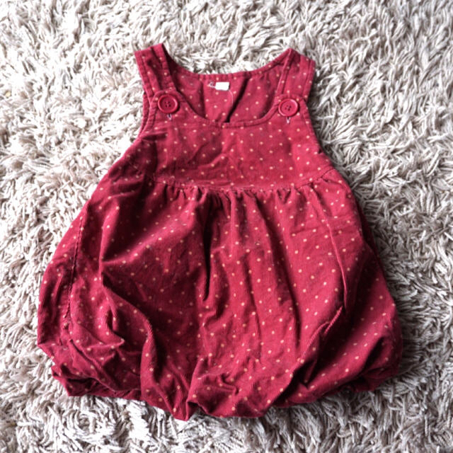 コーデュロイジャンパースカート キッズ/ベビー/マタニティのベビー服(~85cm)(ワンピース)の商品写真