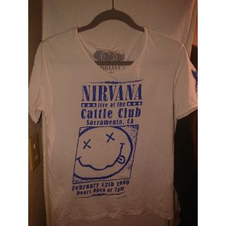 Nirvana t shirt white(Tシャツ/カットソー(半袖/袖なし))