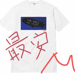 シュプリーム(Supreme)のScarface x supreme blimp tee シュプリーム 白 M(Tシャツ/カットソー(半袖/袖なし))