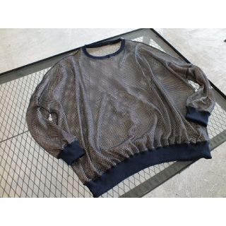 ジエダ(Jieda)のJieDa REVERSIBLE MESH BIG CREW NVY/BEI(Tシャツ/カットソー(七分/長袖))