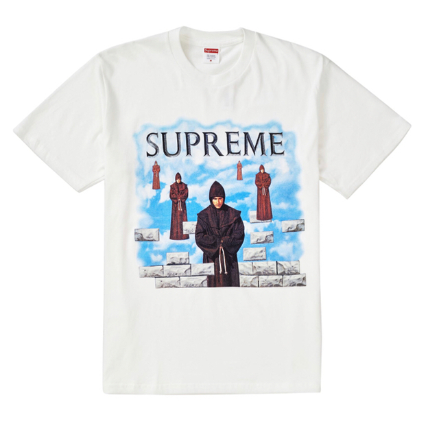 Supreme 19fw Levitation Tee 黒M+白S