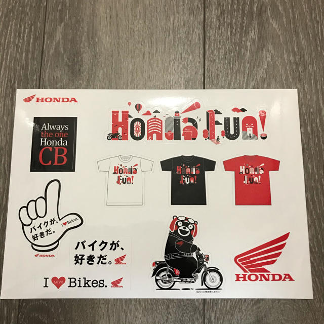 ホンダ(ホンダ)のHONDA くまモン　シール エンタメ/ホビーのおもちゃ/ぬいぐるみ(キャラクターグッズ)の商品写真