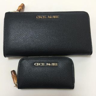 セシルマクビー(CECIL McBEE)の新品 セシルマクビー 長財布＆キーケース セット❣️ブラック 黒(財布)