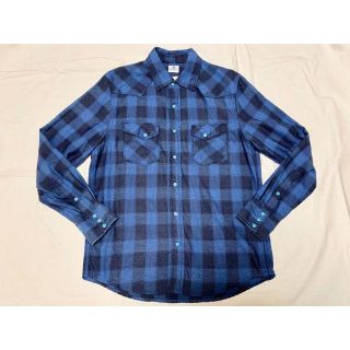 ナノユニバース(nano・universe)のWrangler/ROYAL PARM別注チェックシャツ ブルー M(シャツ)