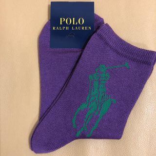 ポロラルフローレン(POLO RALPH LAUREN)の新品　レディース POLO ポロラルフローレン　超人気デカポロ柄　綿ソックス(ソックス)