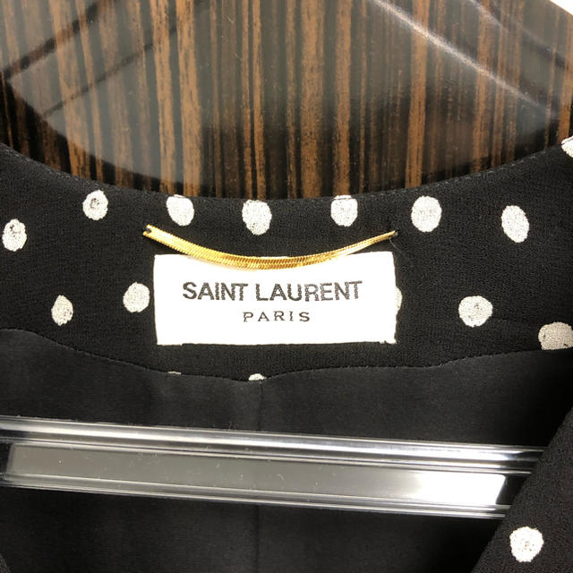 SAINT LAURENT PARIS17AWポルカドットドレッシングシャツ 1