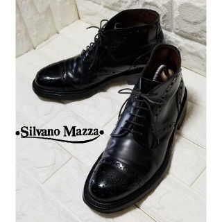 シルバノマッツァ(SILVANO MAZZA)の【Silvano Mazza】カントリーブーツ＃6（約24.5cm)　黒(ブーツ)