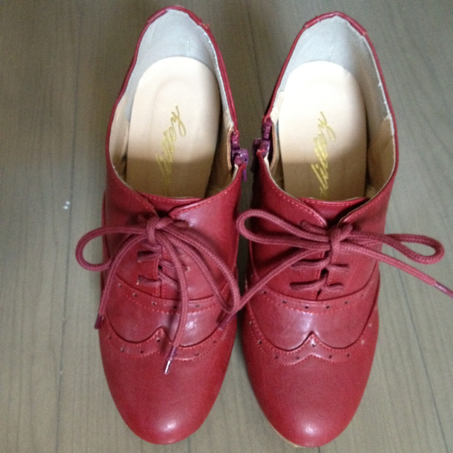 ボルドー★ブーティ レディースの靴/シューズ(ハイヒール/パンプス)の商品写真