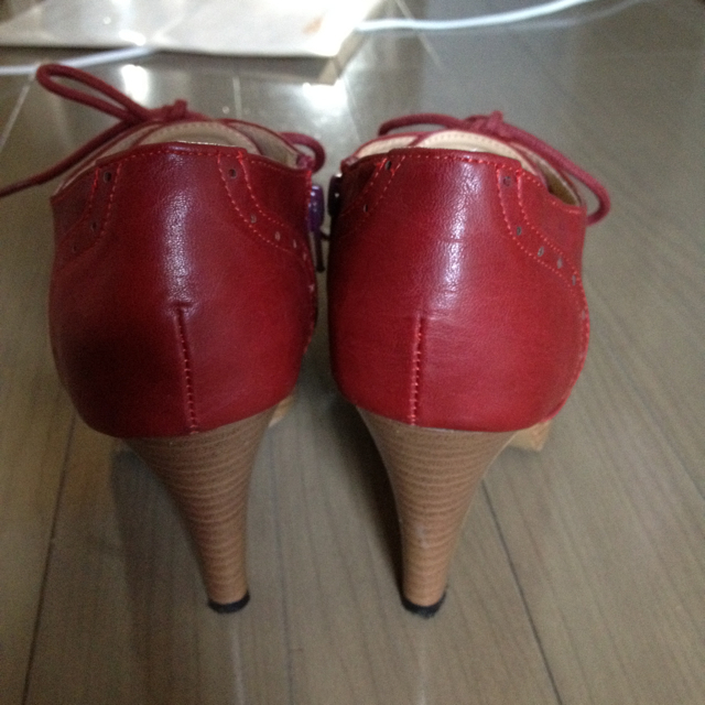 ボルドー★ブーティ レディースの靴/シューズ(ハイヒール/パンプス)の商品写真