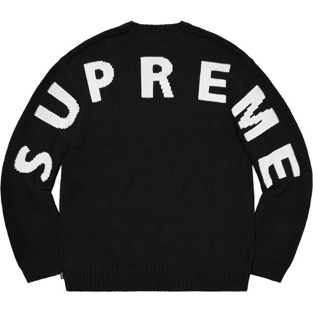 Sサイズ Supreme Back Logo Sweater Black