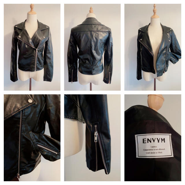 ENVYM(アンビー)の【ENVYM】ライダーズジャケット レディースのジャケット/アウター(ライダースジャケット)の商品写真