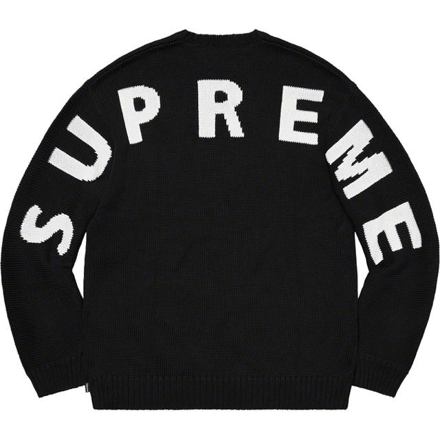 Lサイズ Supreme Back Logo Sweater Black