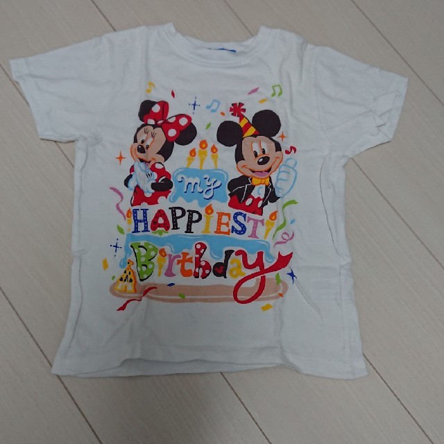 Disney(ディズニー)のディズニーリゾート120cm☆birthdayTシャツ キッズ/ベビー/マタニティのキッズ服女の子用(90cm~)(Tシャツ/カットソー)の商品写真