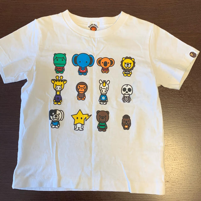 A BATHING APE(アベイシングエイプ)のAPE 半袖Tシャツ　110cm 古着　送料無料 キッズ/ベビー/マタニティのキッズ服女の子用(90cm~)(Tシャツ/カットソー)の商品写真