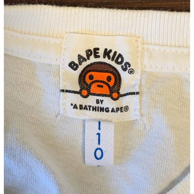 A BATHING APE(アベイシングエイプ)のAPE 半袖Tシャツ　110cm 古着　送料無料 キッズ/ベビー/マタニティのキッズ服女の子用(90cm~)(Tシャツ/カットソー)の商品写真