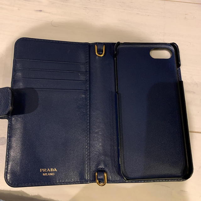 PRADA＊プラダ＊正規品＊iPhone8ケース＊ネイビー