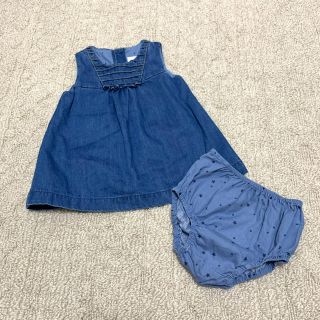 ザラキッズ(ZARA KIDS)のzara mini デニムワンピース&ブルマ セット(ワンピース)