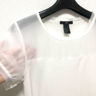 エイチアンドエム(H&M)のh&m シースルー　Tシャツ　XS ZARA ユニクロ(Tシャツ(半袖/袖なし))