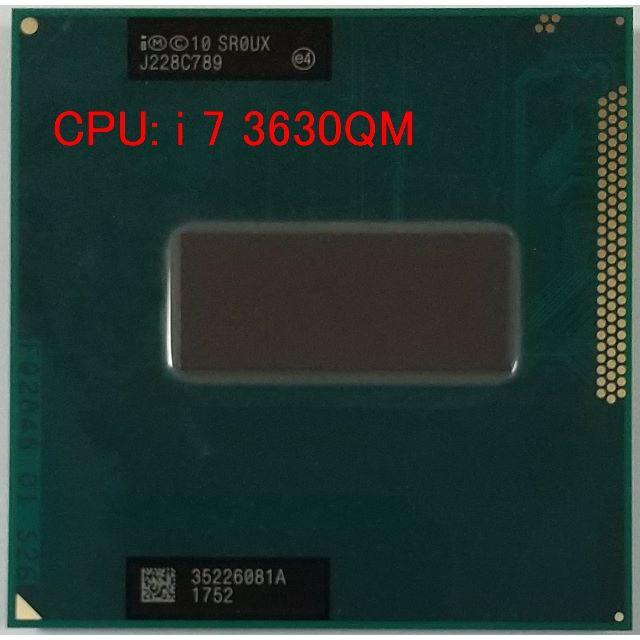 CPU　intel Core i7-3630QM(2.4GHz)