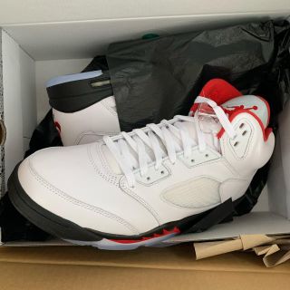 ナイキ(NIKE)のnike air jordan5 fire red 27.5cm(スニーカー)