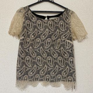 ラグナムーン(LagunaMoon)のラグナムーン＊レース刺繍トップス(カットソー(半袖/袖なし))