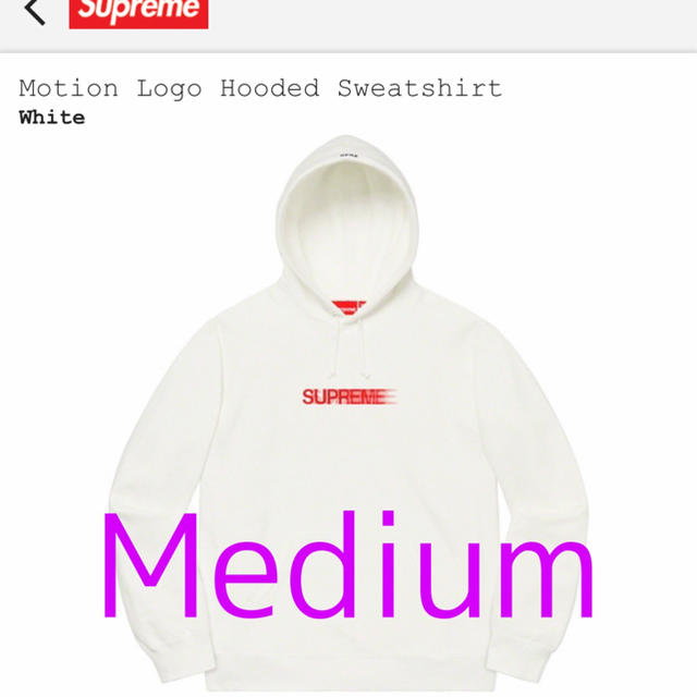 Supreme / Motion Logo Hooded sweatshirt