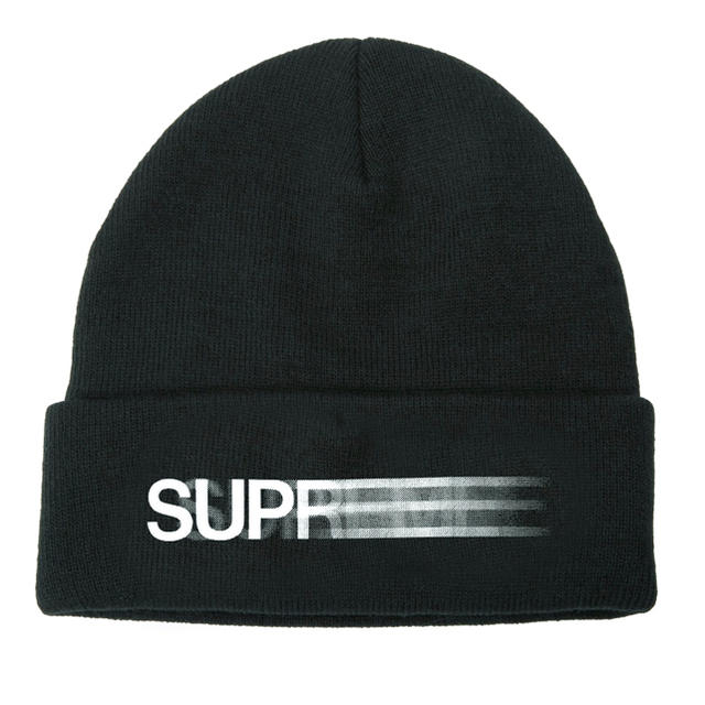 Supreme(シュプリーム)の(F) Supreme Motion Logo Beanie Black メンズの帽子(ニット帽/ビーニー)の商品写真