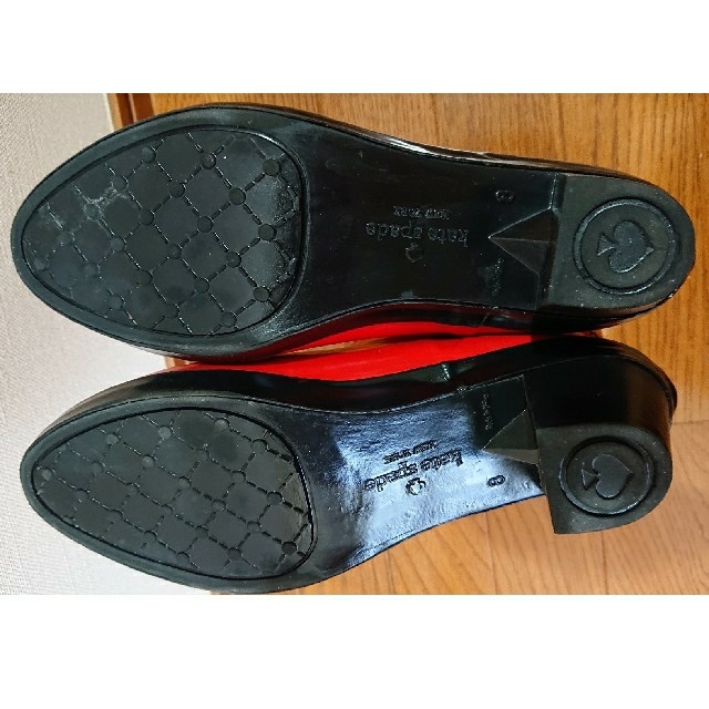 kate spade new york(ケイトスペードニューヨーク)のkate spade レインブーツ 長靴 赤/朱色 24.5-25cm レディースの靴/シューズ(レインブーツ/長靴)の商品写真