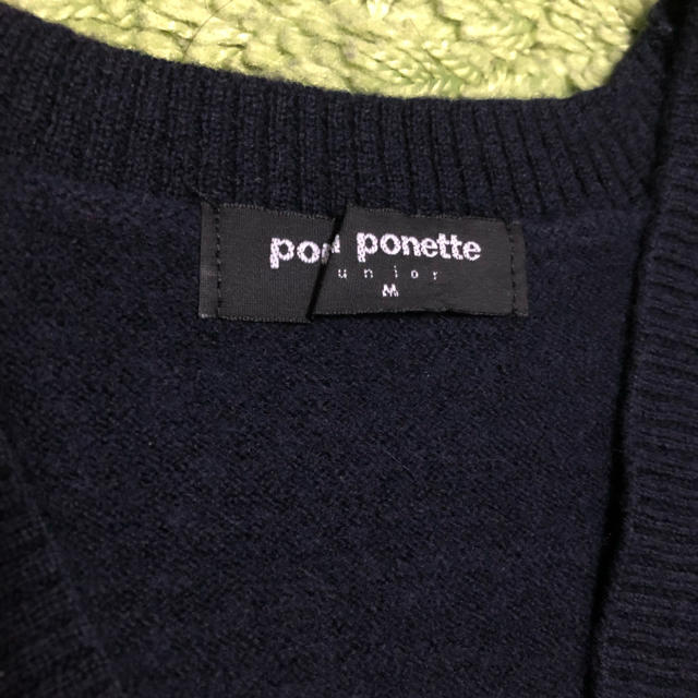 pom ponette(ポンポネット)のポンポネット　ジュニア　ネイビー　カーディガン　150 受験　学校用 キッズ/ベビー/マタニティのキッズ服女の子用(90cm~)(カーディガン)の商品写真