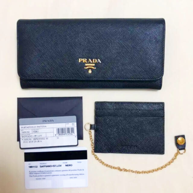 PRADA  サフィアーノ　長財布　黒