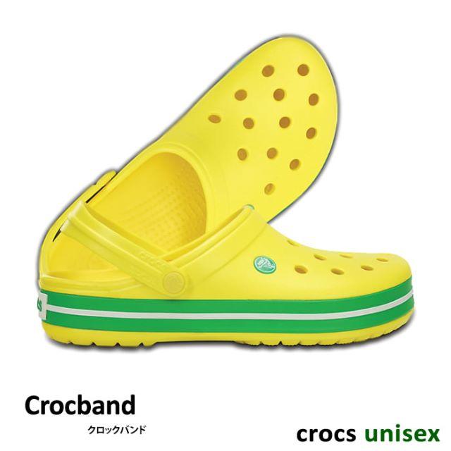 crocs(クロックス)のクロックス クロックバンド レモン×グラスグリーン 25cm 新品 メンズの靴/シューズ(サンダル)の商品写真