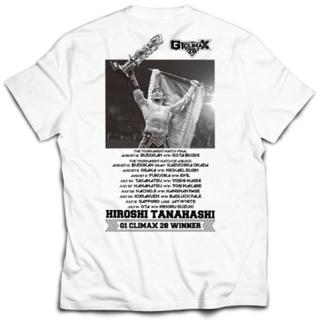 棚橋弘至 Tシャツ G1 CLIMAX 28 優勝記念 Lサイズ 新日本プロレスの通販 by ラクラク's shop|ラクマ 棚橋弘至 Tシャツ G1 CLIMAX 28 優勝記念 Lサイズ 新日本プロレスの通販 by ラクラク's shop|ラクマ