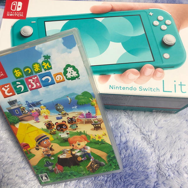 Switch lite ターコイズ　あつまれどうぶつの森　セット