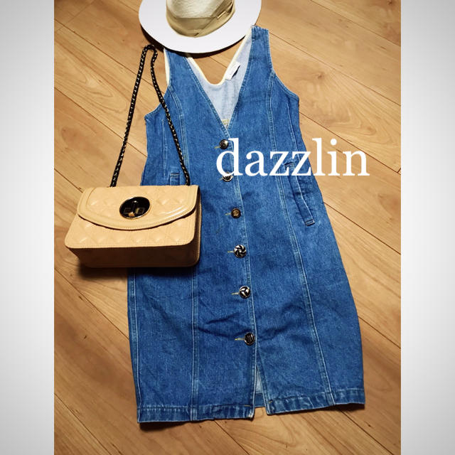 dazzlin(ダズリン)の☆dazzlin☆ダズリン♡デニムジャンパースカート レディースのワンピース(ミニワンピース)の商品写真